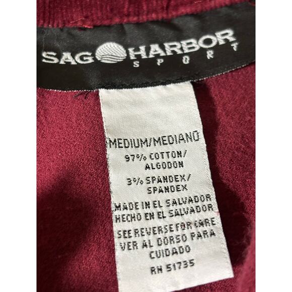 Vintage Sag Harbor cranberry corduroy pantsuit, 90s minimalist, fall capsule - Picture 6 of 11